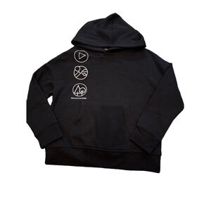Boys THEREABOUTS Black Hoodie XS with White Graphics